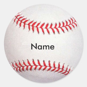Name-Baseball-Aufkleber Runder Aufkleber