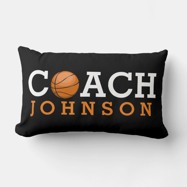 Name-Basketball-Trainer-Büro Lendenkissen (Vorderseite)
