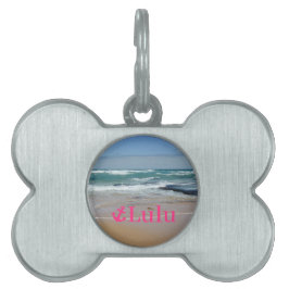 Name Beach Nautic Pink Anchor Pet Tag Tiermarke
