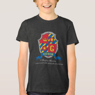 Name Bedeutung Gideon Ritter Löwe und Krone Tri-Blend Shirt