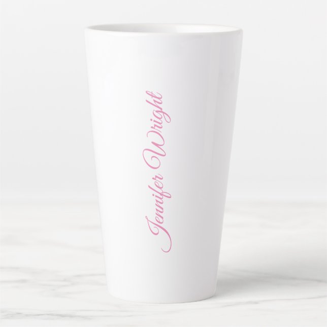 Name beruflich minimalistische Handschrift weiblic Milchtasse (Vorderseite)