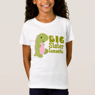 Name Big Sister Dinosaurier drucken T-Shirt
