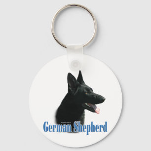 Name Black German Shepherd Schlüsselanhänger