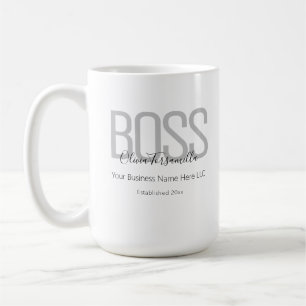 Name Black Gray Boss Kaffeetasse