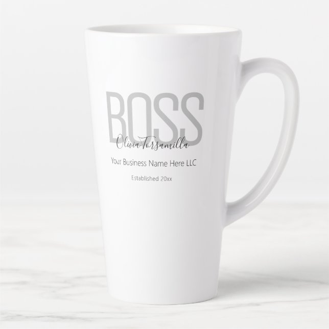 Name Black Gray Boss Milchtasse (Rechts)