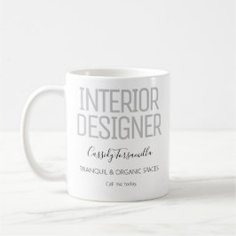 Name Black Gray Interieur Designer Kaffeetasse