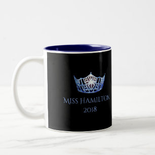 Name-blaue Kronen-Tasse Art Fräuleins Amerika Zweifarbige Tasse