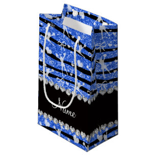 Name blauer Glitzer zebra streifen chelead Kleine Geschenktüte