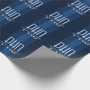 Name Blue Abschluss PhD Geschenkpapier