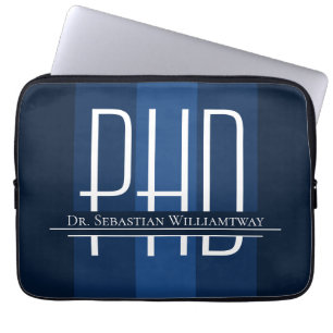 Name Blue Abschluss PhD Laptopschutzhülle