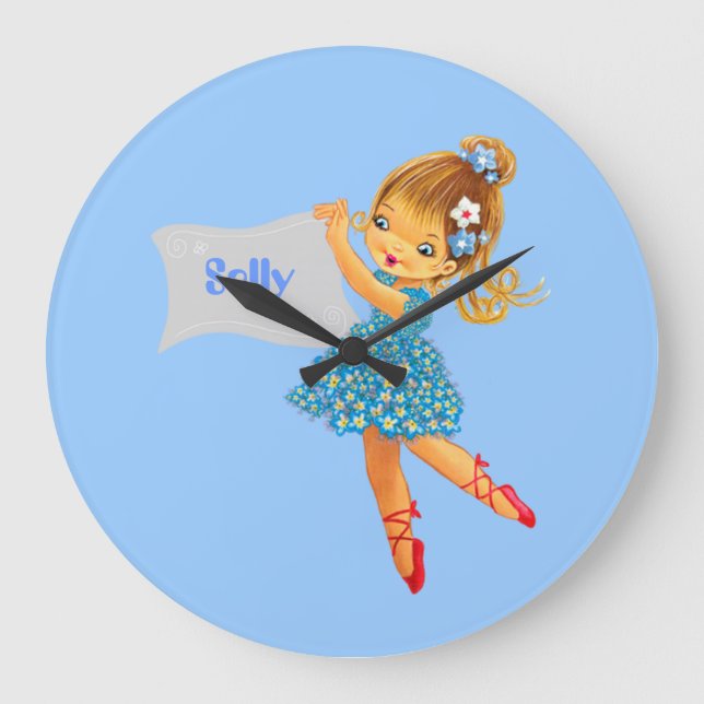 Name Blume Fairy Uhr hinzufügen, gürtelblau hübsch (Vorderseite)