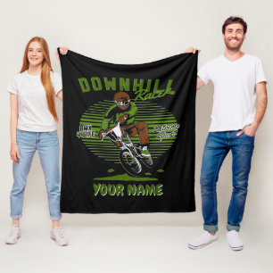 Name BMX Downhill Racer Extreme Bike Rider hinzufü Fleecedecke