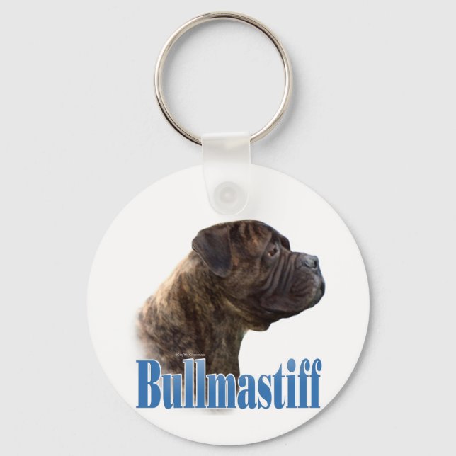 Name Brindle Bullmastiff Schlüsselanhänger (Vorderseite)