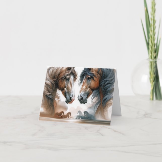 Name Brown Schöne Pferde geflochten (Vorderseite)