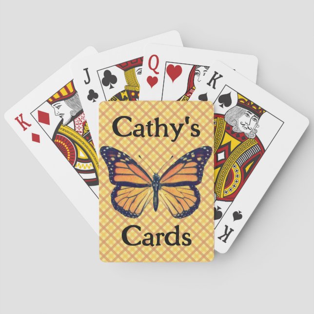 Name Cards Monarch Butterfly Playing Cards Spielkarten (Rückseite)