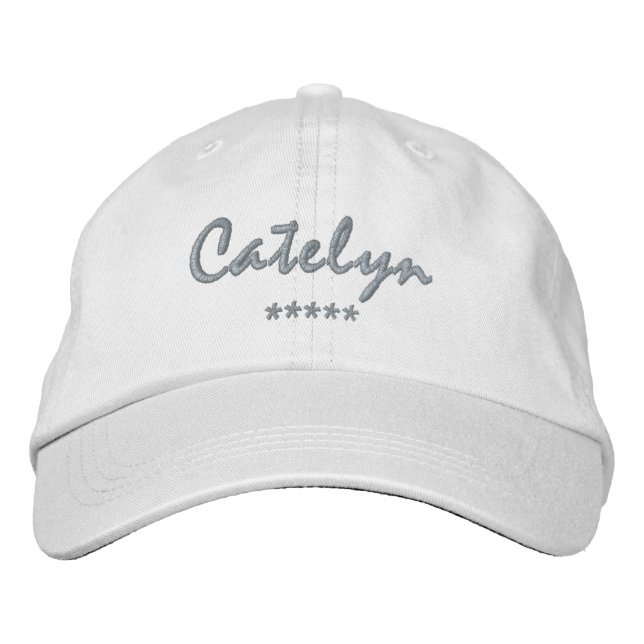 Name Catelyn Bestickte Baseballkappe (Vorderseite)