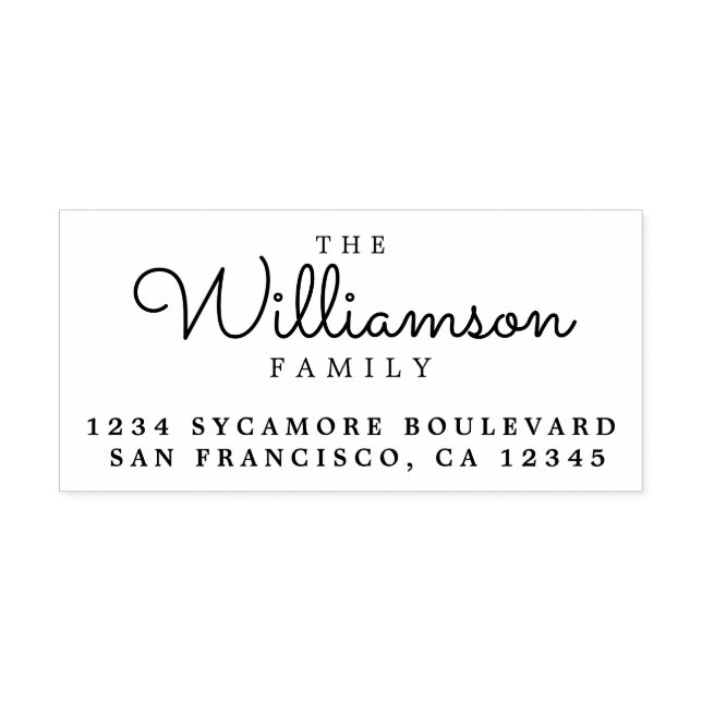 Name Chic-SkriptRücksendeadresse Gummistempel (Prägung)