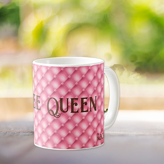 Name, Coffee Queen, Pink Tufate Coffee Tasse (Von Creator hochgeladen)