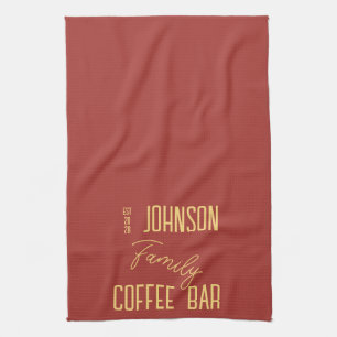Name Coffee Retro Geschirrtuch