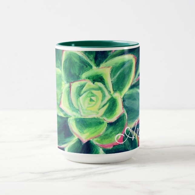 Name Combo Tasse Pflanze Malerei (Zentrum)