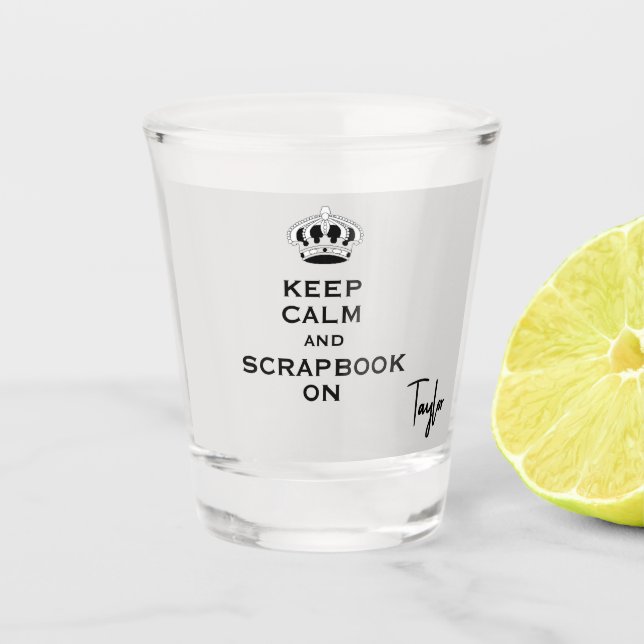 Name, Custom Behalten Calm Niedlich 1.5oz Schiebeg Schnapsglas (Vorderseite)