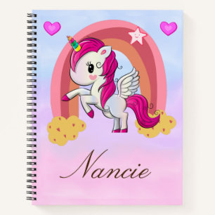 Name Customization Unicorn-Notebook Notizbuch
