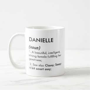 Name Danielle, Bearbeitbarer Name, Benutzerdefinie Kaffeetasse