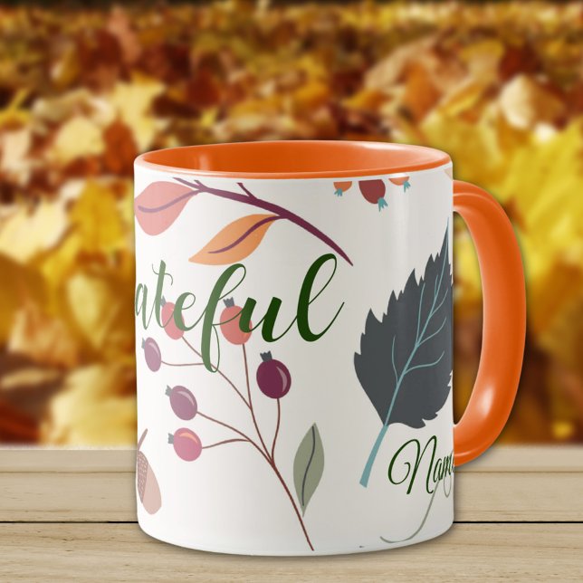 Name, Dankbarkeit Herbst 11oz Combo Getränke Tasse (Von Creator hochgeladen)