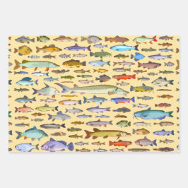 Name, dass Fisch Sportfischerei Fischer Geschenk Geschenkpapier Set