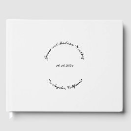 Name, Datum, Aus-Weiß-Hochzeit anpassen Gästebuch