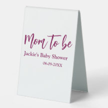 Name Datum Baby-Party für werdende Mutter pink ein
