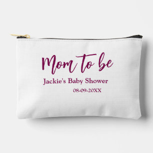Name Datum Baby-Party werdende Mutter pink einfach Zubehörtasche