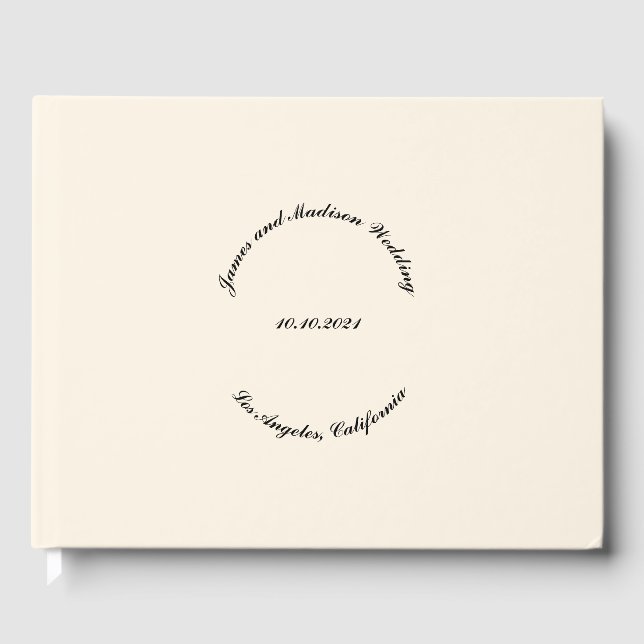 Name, Datum, Hochzeit Gästebuch (Vorderseite)