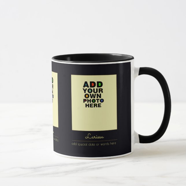 Name, Datum und Foto Tasse (Rechts)