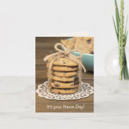 Name Day Chocolate Chip Cookies Karte