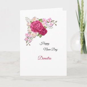 Name Day Floral Card Karte