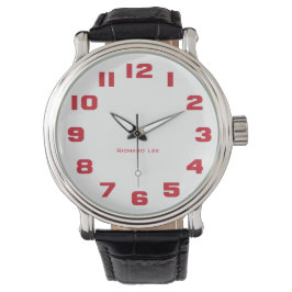 Name deine Männeruhr - Rot Armbanduhr