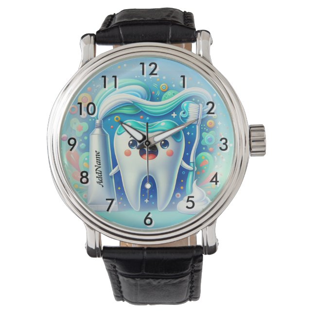 Name Dental hinzufügen Armbanduhr (Vorderseite)