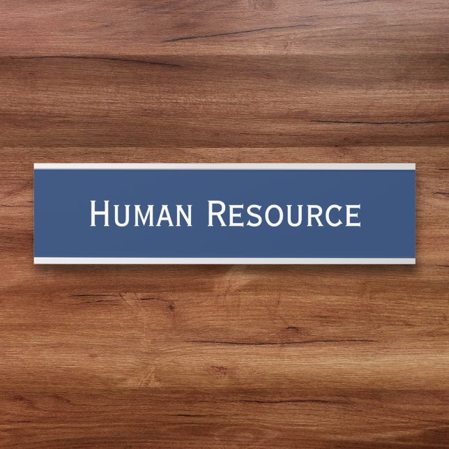 Name der Abteilung für moderne Navy Blue White Off Türschild (Modern Navy Blue White Office Room Department Name Door Sign)