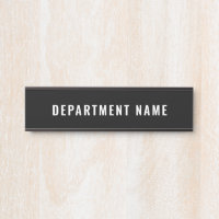 Name der Abteilung Türzeichen Zeichen