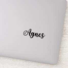 Name der Agnes - Handgeschriebene Kalligrafie Aufkleber