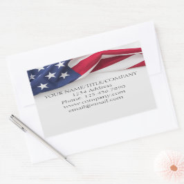 Name der amerikanischen Firma Rechteckiger Aufkleber
