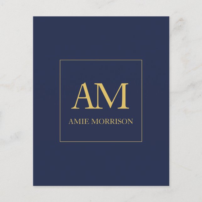 Name der Anfangsbuchstaben des Blue Gold Colors Mo Flyer (Vorne)