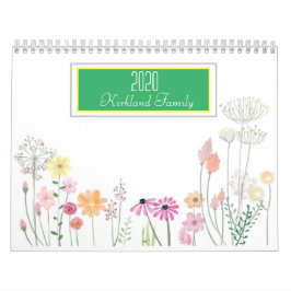 Name der Aquarellblume Kalender