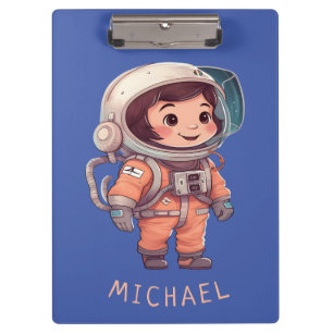 Name der Astronautenkinder im Weltraum Klemmbrett
