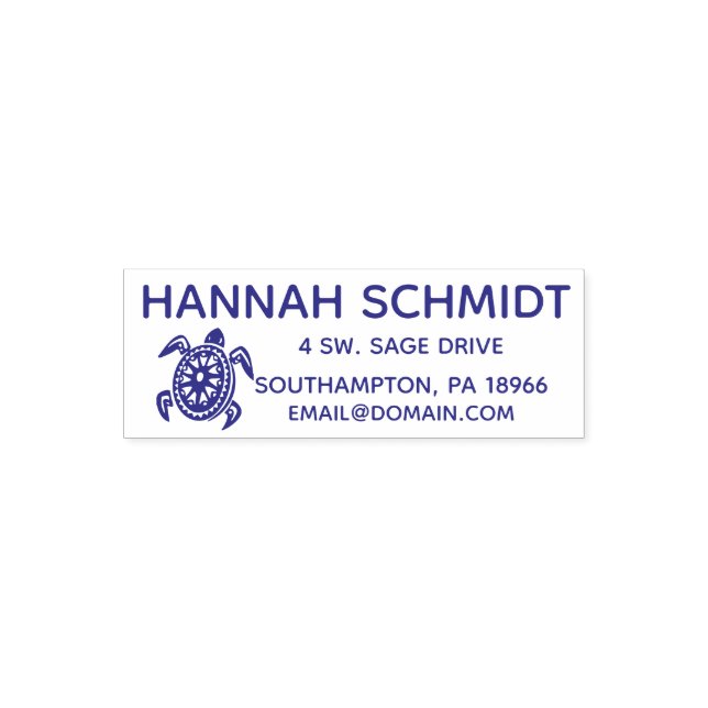 Name der benutzerdefinierten Schildkrötenhand Geze Permastempel (Design)