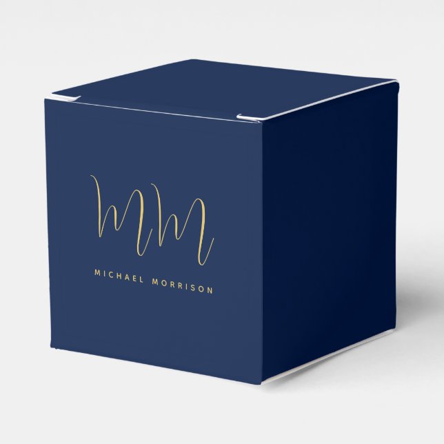 Name der Beruflichen Anfangsbuchstaben Blue Gold C Geschenkschachtel (Vorderseite)