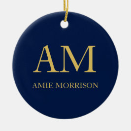 Name der Beruflichen Anfangsbuchstaben Blue Gold C Keramik Ornament