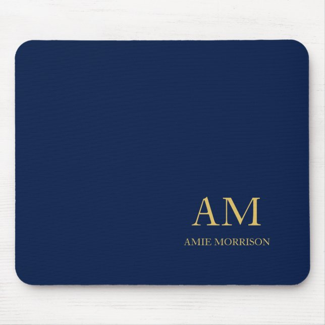 Name der Beruflichen Anfangsbuchstaben Blue Gold C Mousepad (Vorne)