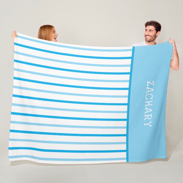 Name der blauen und weißen Streifen Fleecedecke (Beispiel)
